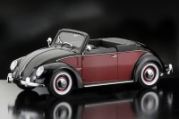 Preview: KKScale VW Käfer 1200 Hebmüller Cabrio, schwarz-rot Preview: KKScale VW Käfer 1200 Hebmüller Cabrio, schwarz-rot